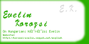 evelin korozsi business card